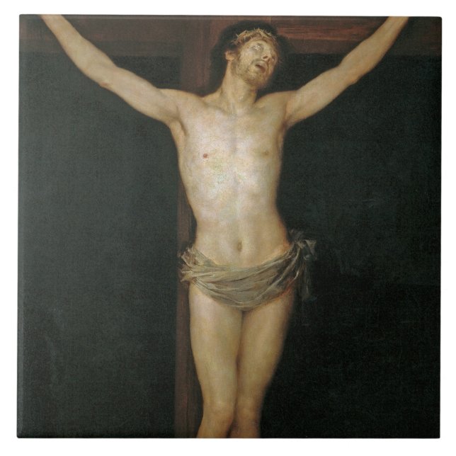 Azulejo De Cerâmica Cristo Crucificado (Jesus na Cruz) (de Goya) (Frente)