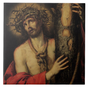 Azulejo De Cerâmica Cristo, homem das amarguras, 1641 (óleo em canvas