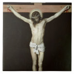 Azulejo De Cerâmica Cristo na cruz, c.1630<br><div class="desc">Número de coleção da imagem:  XJL44945 cristo na cruz,  c.1630 (óleo em canvas). Velázquez,  1599-1660) óleos de Diego Rodriguez de Silva y (em canvas. Prado,  Madrid,  espanha.  17o</div>