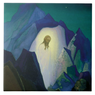 Azulejo De Cerâmica “Cristo no Deserto” por Nicholas Roerich