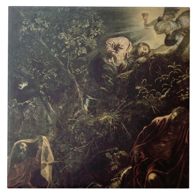 Azulejo De Cerâmica Cristo no jardim de Gethsemane 2 (Frente)