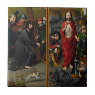 Azulejo De Cerâmica Cristo que leva a cruz