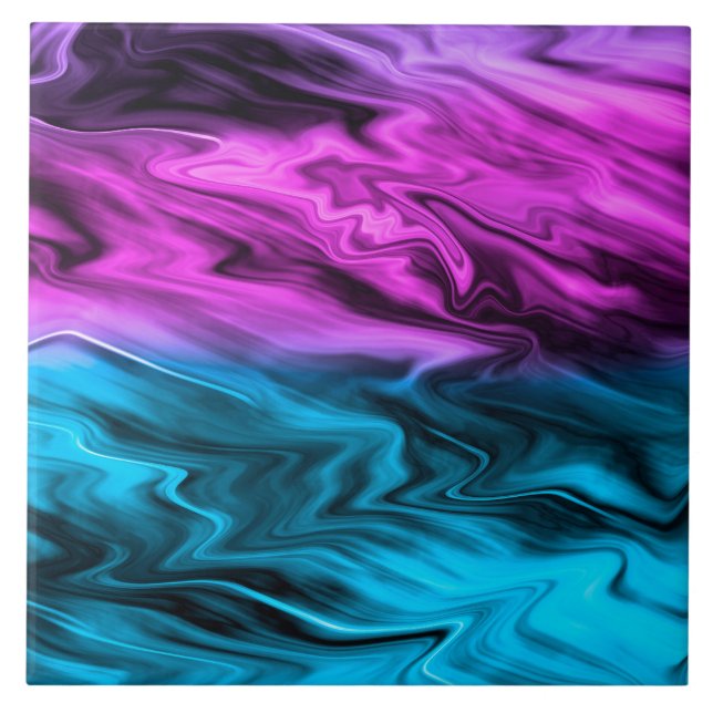 Azulejo De Cerâmica Crítico em vanguarda e azul (Frente)