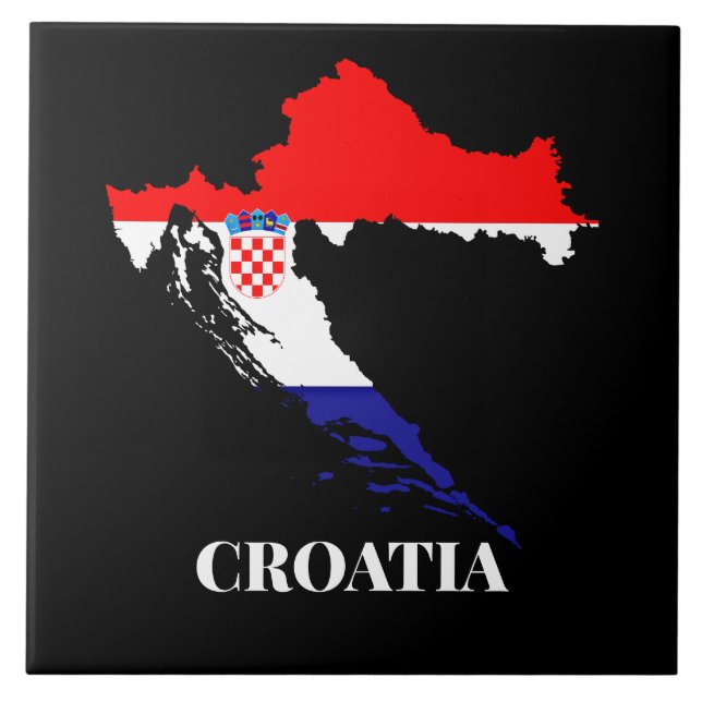 Azulejo De Cerâmica Croatia silhouette (Frente)