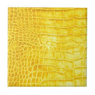 Azulejo De Cerâmica Croco couro amarelo