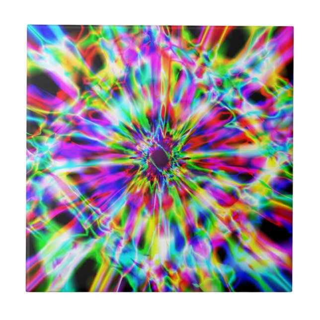 Azulejo De Cerâmica Cromo Iridescente Seis (Frente)