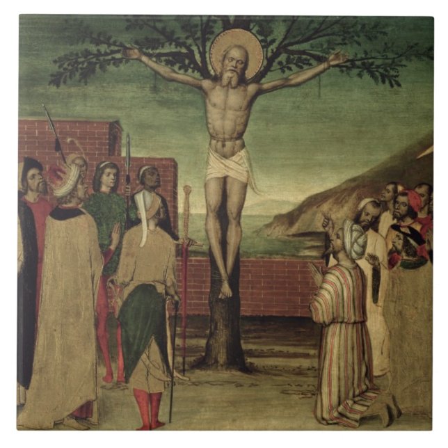 Azulejo De Cerâmica Crucificação de St Andrew (Frente)