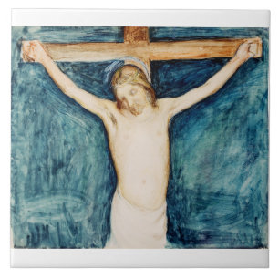 Azulejo De Cerâmica Crucificação do Retábulo na Igreja