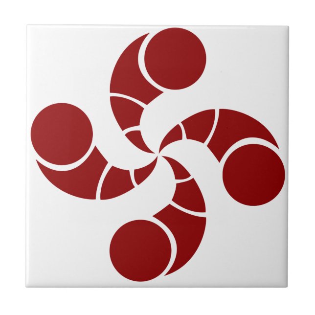 Azulejo De Cerâmica cruz basca de golfe (Frente)