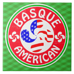 Azulejo De Cerâmica Cruz Basque de Euskara Lauburu do americano
