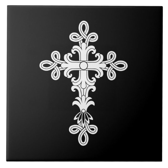 Azulejo De Cerâmica Cruz cristã (Frente)