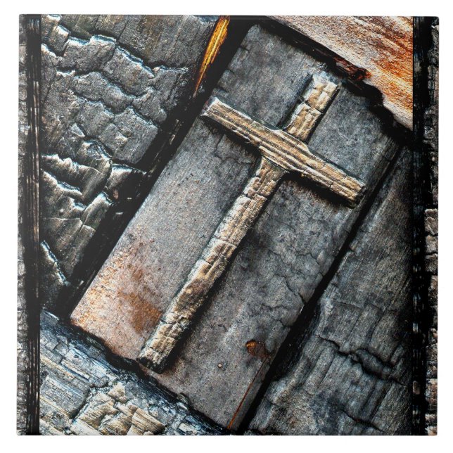 Azulejo De Cerâmica Cruz da proteção (Frente)