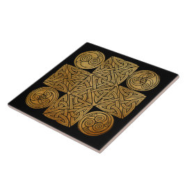 Azulejo De Cerâmica Cruz de Knotwork do céltico