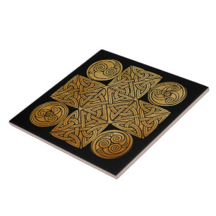 Azulejo De Cerâmica Cruz de Knotwork do céltico