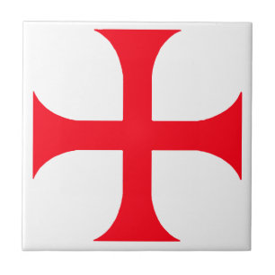 Azulejo De Cerâmica Cruz vermelha de Templar