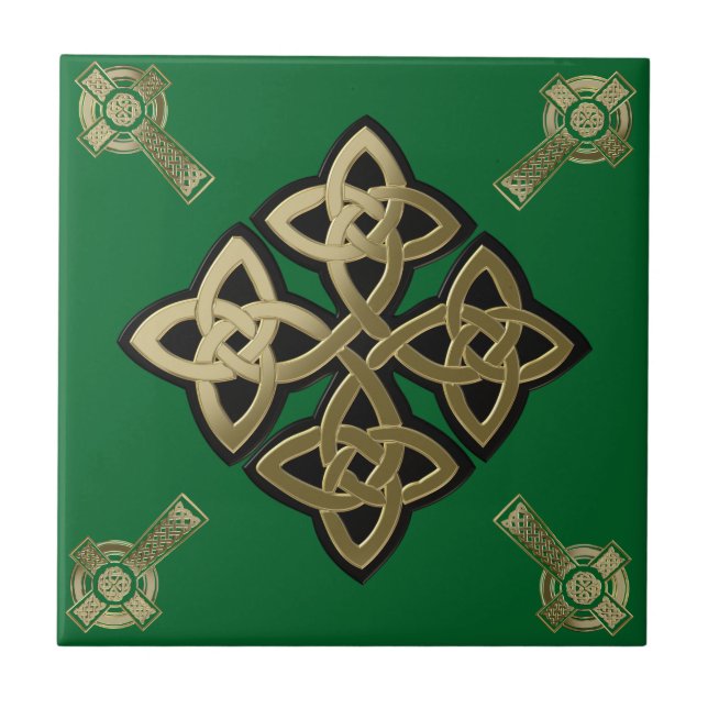 Azulejo De Cerâmica Cruzamento celta (Frente)