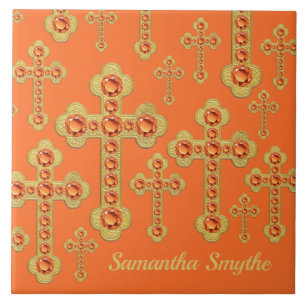 Azulejo De Cerâmica Cruzes Amigadas com 12 Tópicos Falsos -