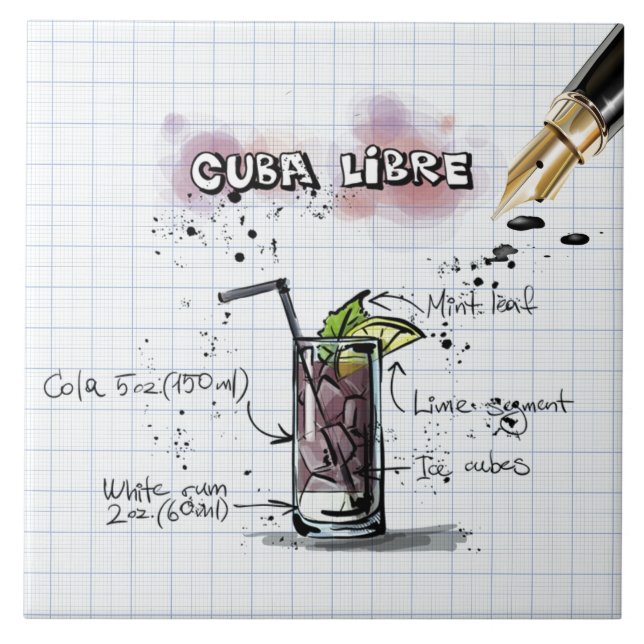 Azulejo De Cerâmica Cuba Libre (Frente)