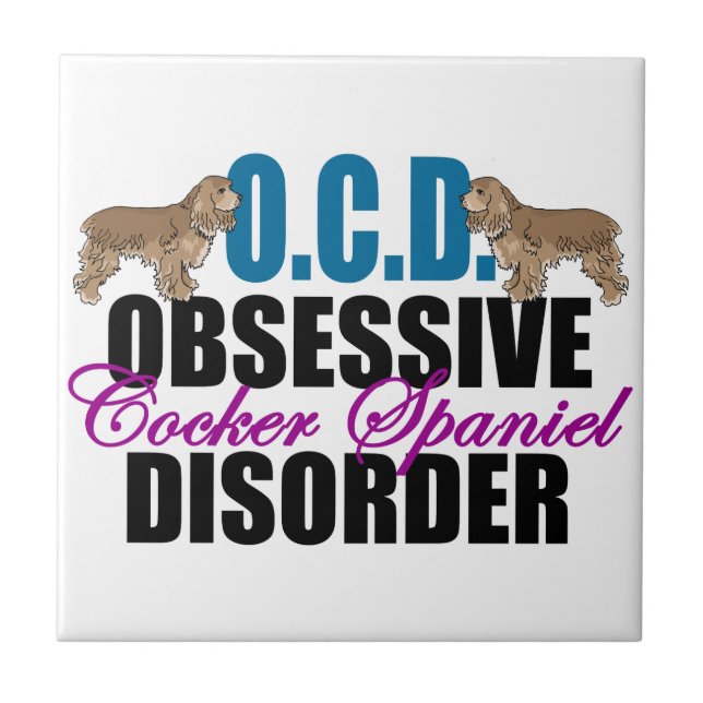 Azulejo De Cerâmica Cubo Cocker Spaniel (Frente)