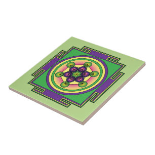 Azulejo De Cerâmica Cubo Mandala de Metatron