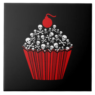 Azulejo De Cerâmica +[ Cupcake de Caveira ]+