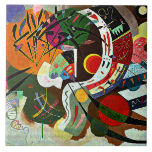 Azulejo De Cerâmica Curva Dominante, famosa pintura de abstrato,