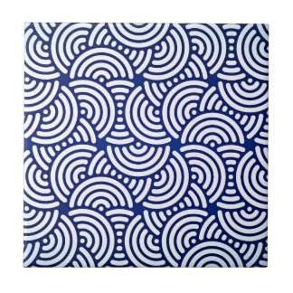 Azulejo De Cerâmica Curva Japonesa Blue Deco