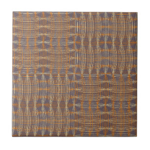 Azulejo De Cerâmica Curvas de milho e pontos Basketweave, neutros