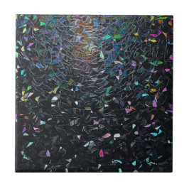 Azulejo De Cerâmica Custom Iridescent Abstract Stained Glass Pattern