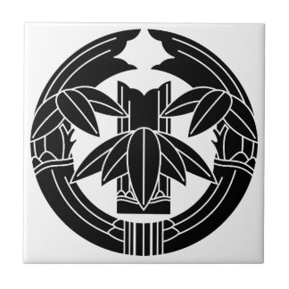 Azulejo De Cerâmica Cut bamboo in embracing bamboo leaves