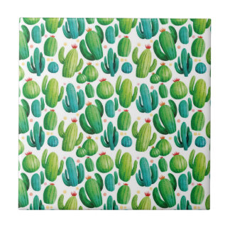 Azulejo De Cerâmica Cute Cactus Seamless Pattern