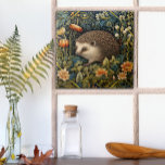 Azulejo De Cerâmica Cute Hedgehog Tapeçaria William Morris Style<br><div class="desc">Um adorável ouriço espia através de uma floresta florestal nesta charmosa design inspirada por William Morris. Perfeito para entusiastas da natureza,  amantes de os animais,  e qualquer um que se encanta com a beleza dos jardins ou da floresta. Traga a serenidade da natureza para o seu espaço.</div>