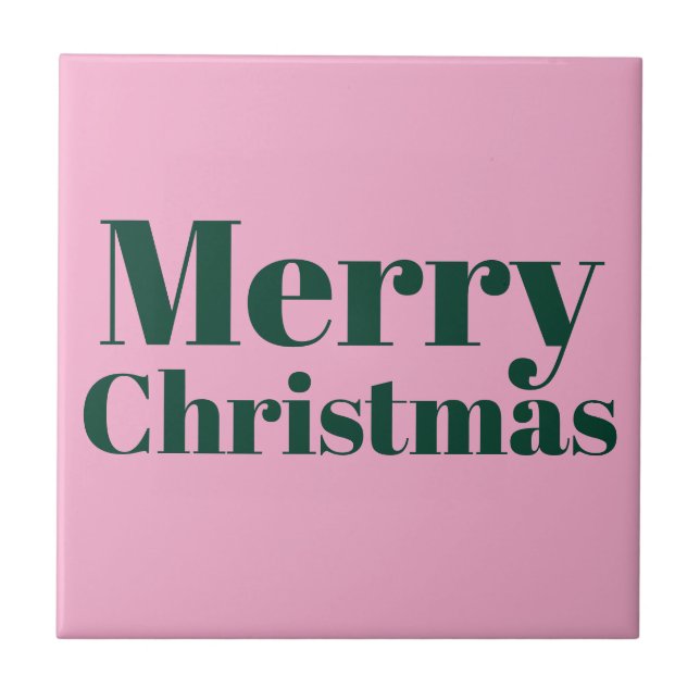 Azulejo De Cerâmica Cute Merry Christmas Ceramic Tile. (Frente)
