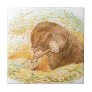 Azulejo De Cerâmica Cute Mole (Arte Animal para Crianças) (Beatrix Pot