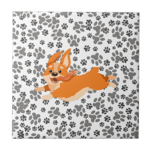 Azulejo De Cerâmica Cute Pembroke Welsh Corgi