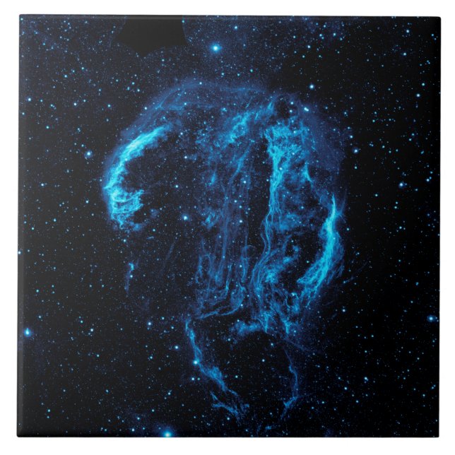 Azulejo De Cerâmica Cygnus Loop Nebula (NASA) (Frente)
