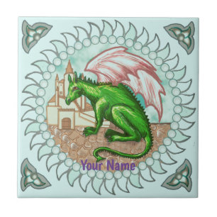 Azulejo De Cerâmica D Dragão