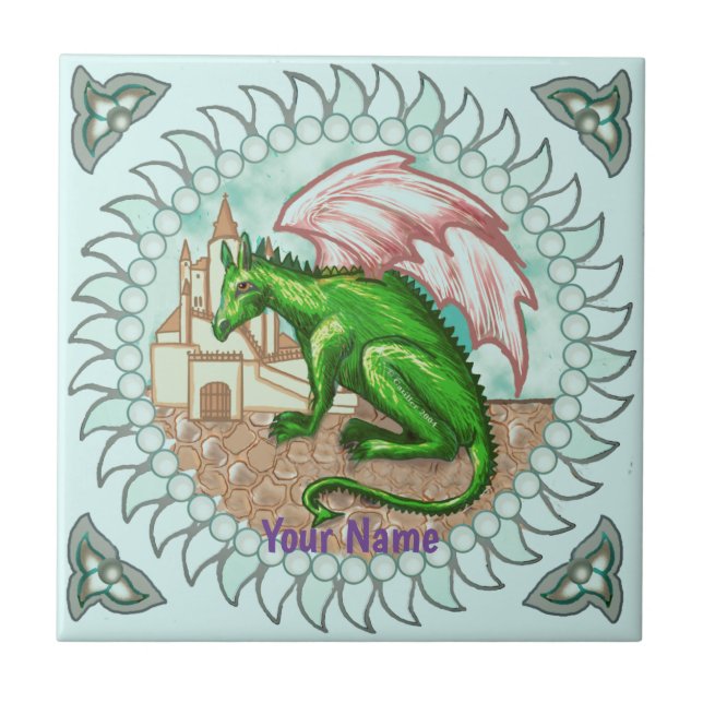 Azulejo De Cerâmica D Dragão  (Frente)