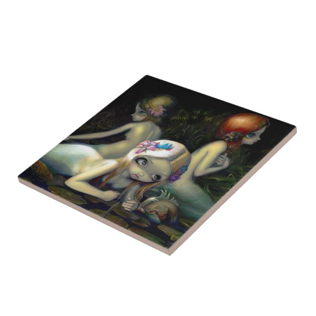 Azulejo De Cerâmica Da "azulejo de Elementals água" (Lateral)