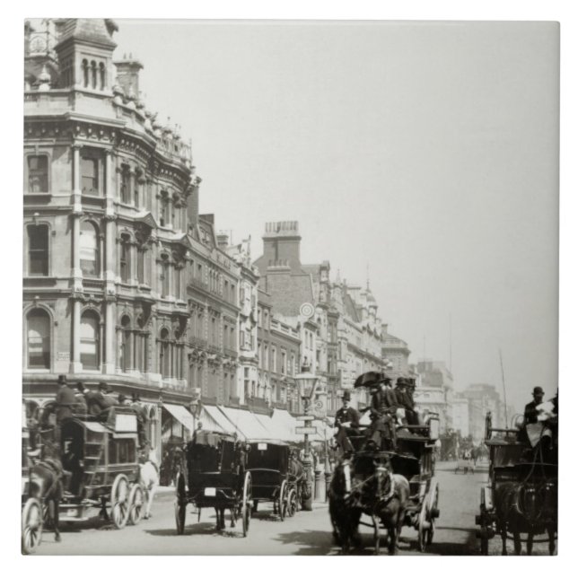 Azulejo De Cerâmica Da vista rua de Oxford para baixo, Londres (foto (Frente)