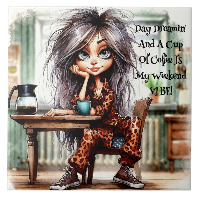 Azulejo De Cerâmica Da Web Weekend Para Café Quirk (Frente)