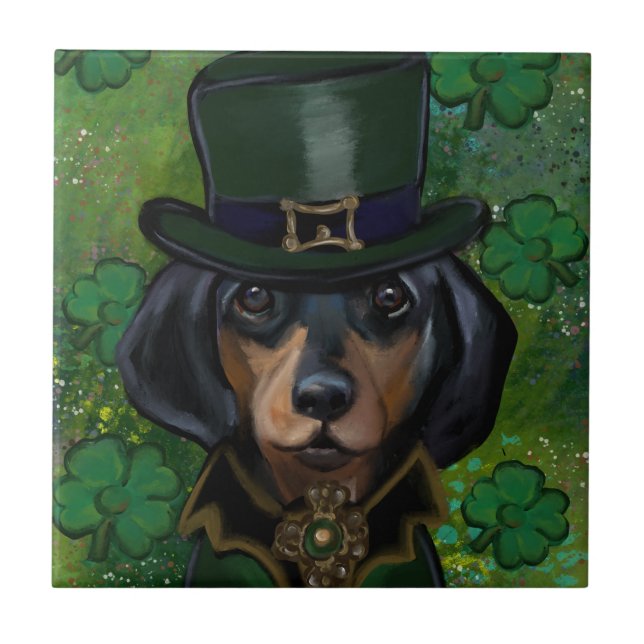 Azulejo De Cerâmica Dachshund (Frente)