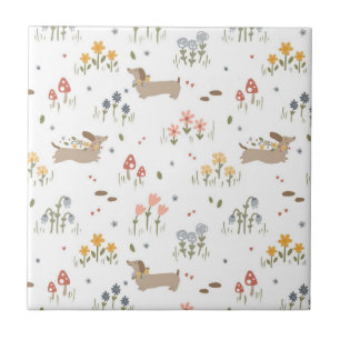 Azulejo De Cerâmica Dachshund Lover Weiner Cão Enchido Cão Cão Selvage