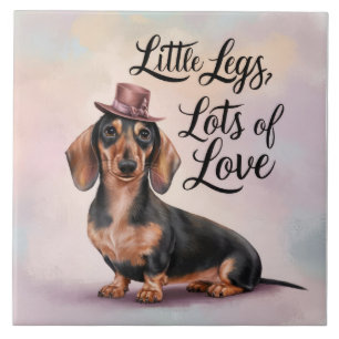 Azulejo De Cerâmica Dachshund Pequenas Pernas Muito Amor