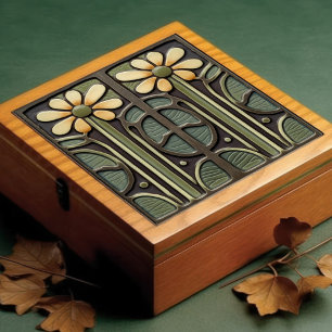 Azulejo De Cerâmica Daffodil Art Deco Floral Wall Decor Art Nouveau