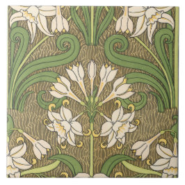 Azulejo De Cerâmica Daffodils de Nouveau da arte