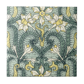 Azulejo De Cerâmica Daffodils de Nouveau da arte II