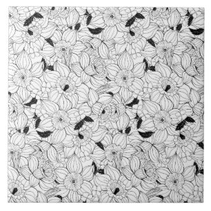Azulejo De Cerâmica Daffodils primavera floral