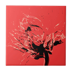 Azulejo De Cerâmica dahlia duo