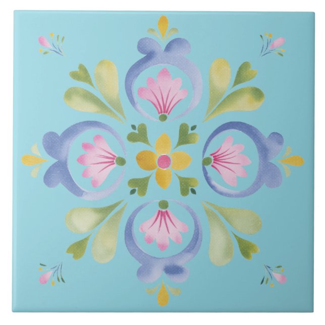 Azulejo De Cerâmica Dainty Yellow Flower Unique (Frente)